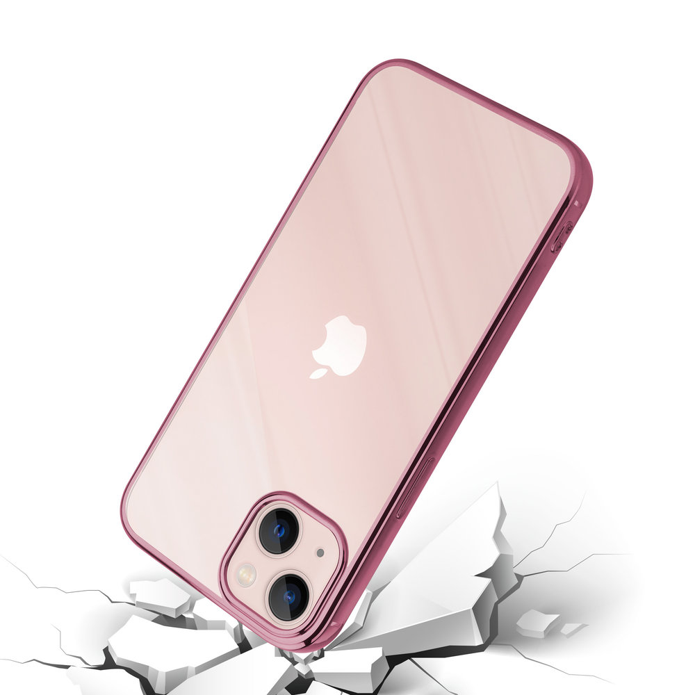 ShieldCase® ShieldCase Metallic Bumper Hülle iPhone 13 (Rosa)