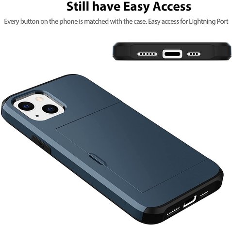 ShieldCase® ShieldCase Kartenetui mit Schieber iPhone 13 Mini (Blau) ShieldCase® ShieldCase Kartenetui mit Schieber iPhone 13 Mini (Blau)