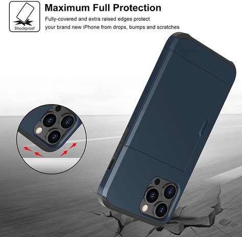 ShieldCase® ShieldCase Kartenetui mit Slide iPhone 13 Pro Max (Blau) ShieldCase® ShieldCase Kartenetui mit Slide iPhone 13 Pro Max (Blau)