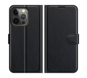 ShieldCase® iPhone 13 Pro Max Wallet Book Case (Schwarz)