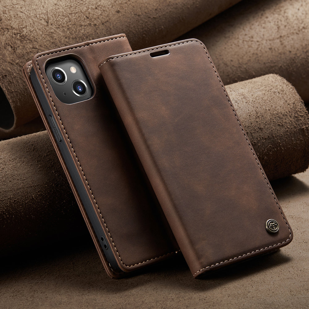 CaseMe CaseMe Luxus Bookcase iPhone 13 (Braun) CaseMe CaseMe Luxus Bookcase iPhone 13 (Braun)