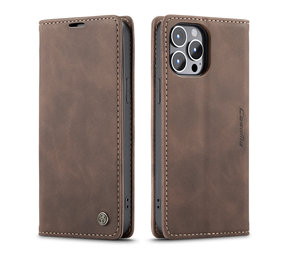 CaseMe Luxus Bookcase iPhone 13 Pro Max (Braun) CaseMe Luxus Bookcase iPhone 13 Pro Max (Braun)