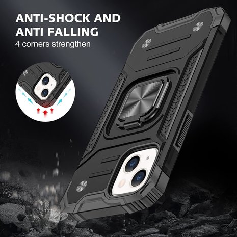 ShieldCase® ShieldCase iPhone 13 TPU Hardcase mit Ring (Schwarz) ShieldCase® ShieldCase iPhone 13 TPU Hardcase mit Ring (Schwarz)
