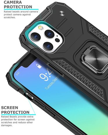 ShieldCase® ShieldCase iPhone 13 Pro Max TPU Hartschalenetui mit Ring (Schwarz) ShieldCase® ShieldCase iPhone 13 Pro Max TPU Hartschalenetui mit Ring (Schwarz)