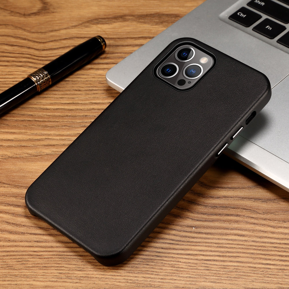 ShieldCase® ShieldCase iPhone 13 Pro Max Lederhülle (Schwarz) ShieldCase® ShieldCase iPhone 13 Pro Max Lederhülle (Schwarz)