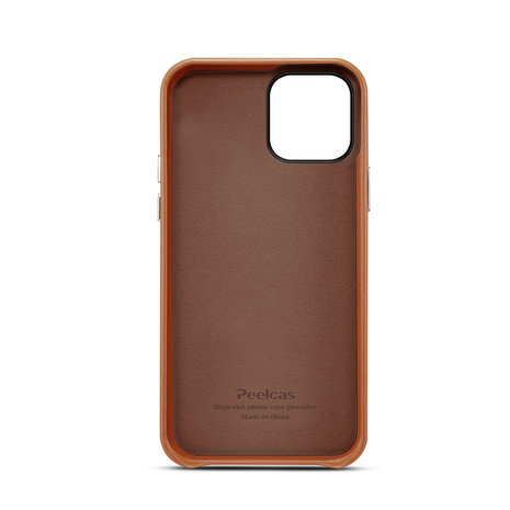 ShieldCase® ShieldCase iPhone 13 Pro Max Lederhülle (Braun)