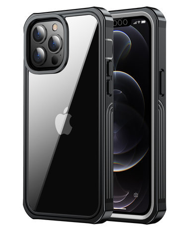 ShieldCase® ShieldCase Dreilagige Hülle iPhone 13 Pro (Transparent-Schwarz) ShieldCase® ShieldCase Dreilagige Hülle iPhone 13 Pro (Transparent-Schwarz)