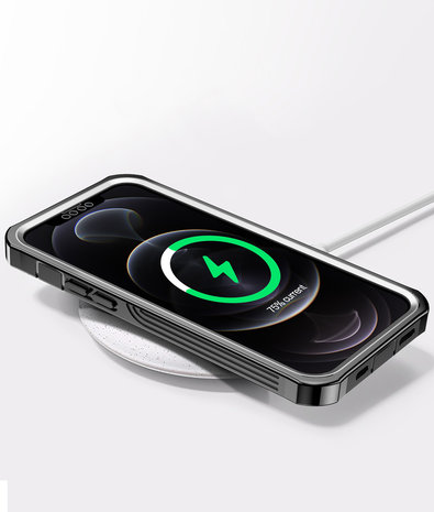 ShieldCase® ShieldCase Dreilagige Hülle iPhone 13 Pro Max (Transparent-Schwarz) ShieldCase® ShieldCase Dreilagige Hülle iPhone 13 Pro Max (Transparent-Schwarz)