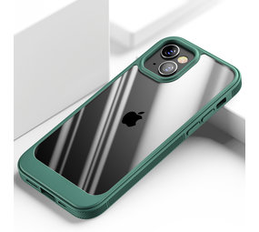 ShieldCase® iPhone 13 Mini Hülle TPU mit Rand (Grün/Transparent)