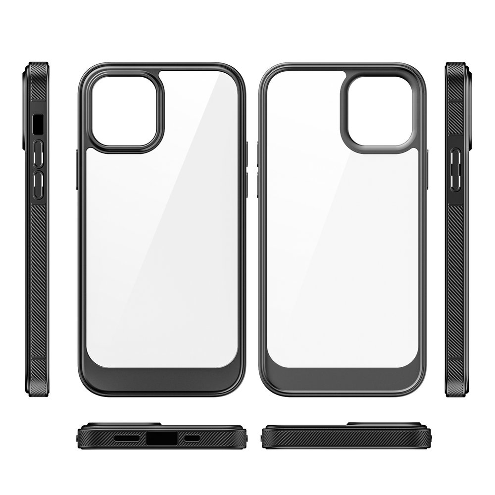 ShieldCase® ShieldCase iPhone 13 Pro Hülle TPU mit Rand (Schwarz/Transparent)