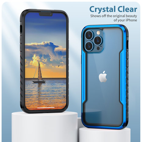 ShieldCase® ShieldCase Metal Shock Case iPhone 13 Pro Max (Blau)