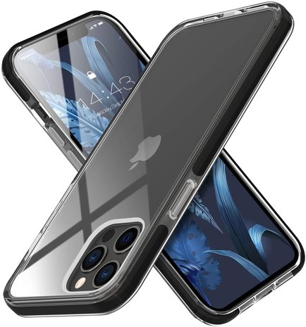 ShieldCase® ShieldCase Bumper Hülle iPhone 12 Pro Max (Transparent-Schwarz) ShieldCase® ShieldCase Bumper Hülle iPhone 12 Pro Max (Transparent-Schwarz)