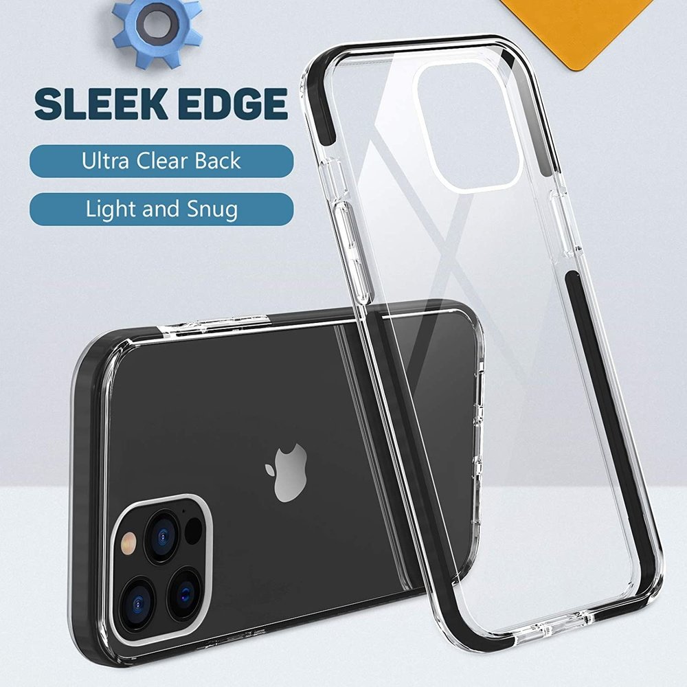 ShieldCase® ShieldCase Bumper Hülle iPhone 12 Pro Max (Transparent-Schwarz) ShieldCase® ShieldCase Bumper Hülle iPhone 12 Pro Max (Transparent-Schwarz)