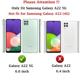 Ceezs Samsung Galaxy A22 5G TPU Hülle Stoßfeste Hülle Transparente Rückseite Ceezs Samsung Galaxy A22 5G TPU Hülle Stoßfeste Hülle Transparente Rückseite