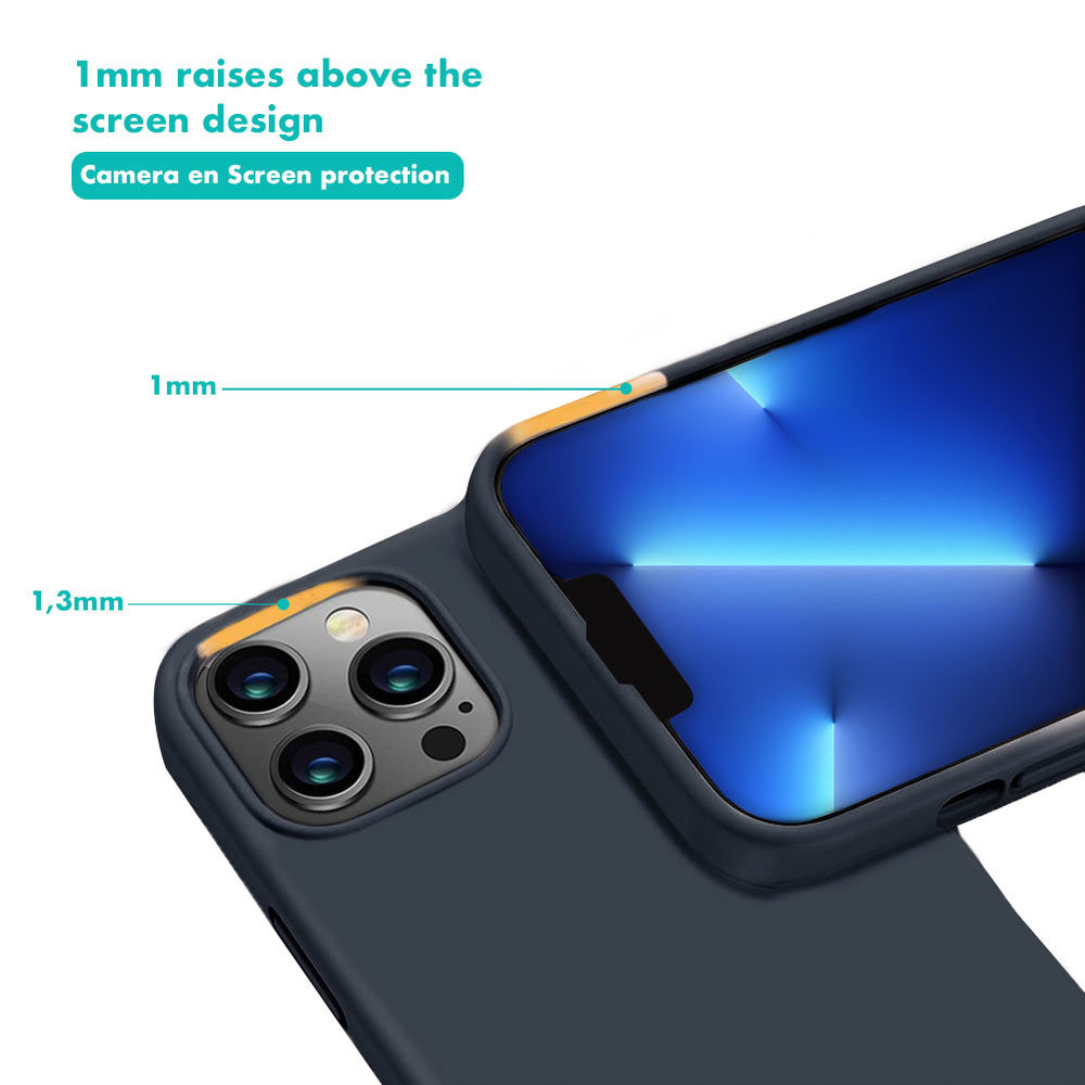 ShieldCase® ShieldCase iPhone 13 Pro Max Silikonhülle (Dunkelblau)