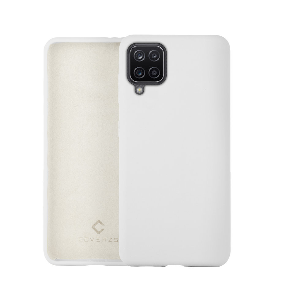 Coverzs Coverzs Luxus Liquid Silikon Case Samsung Galaxy A12 (Weiß) Coverzs Coverzs Luxus Liquid Silikon Case Samsung Galaxy A12 (Weiß)