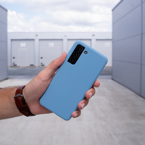 Coverzs Coverzs Luxus Liquid Silikon Case Samsung Galaxy A72 (Hellblau) Coverzs Coverzs Luxus Liquid Silikon Case Samsung Galaxy A72 (Hellblau)