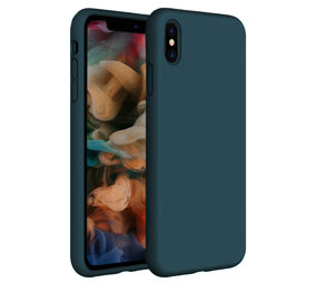 Coverzs Luxus Liquid Silikon Case iPhone X / Xs (Dunkelblau) Coverzs Luxus Liquid Silikon Case iPhone X / Xs (Dunkelblau)