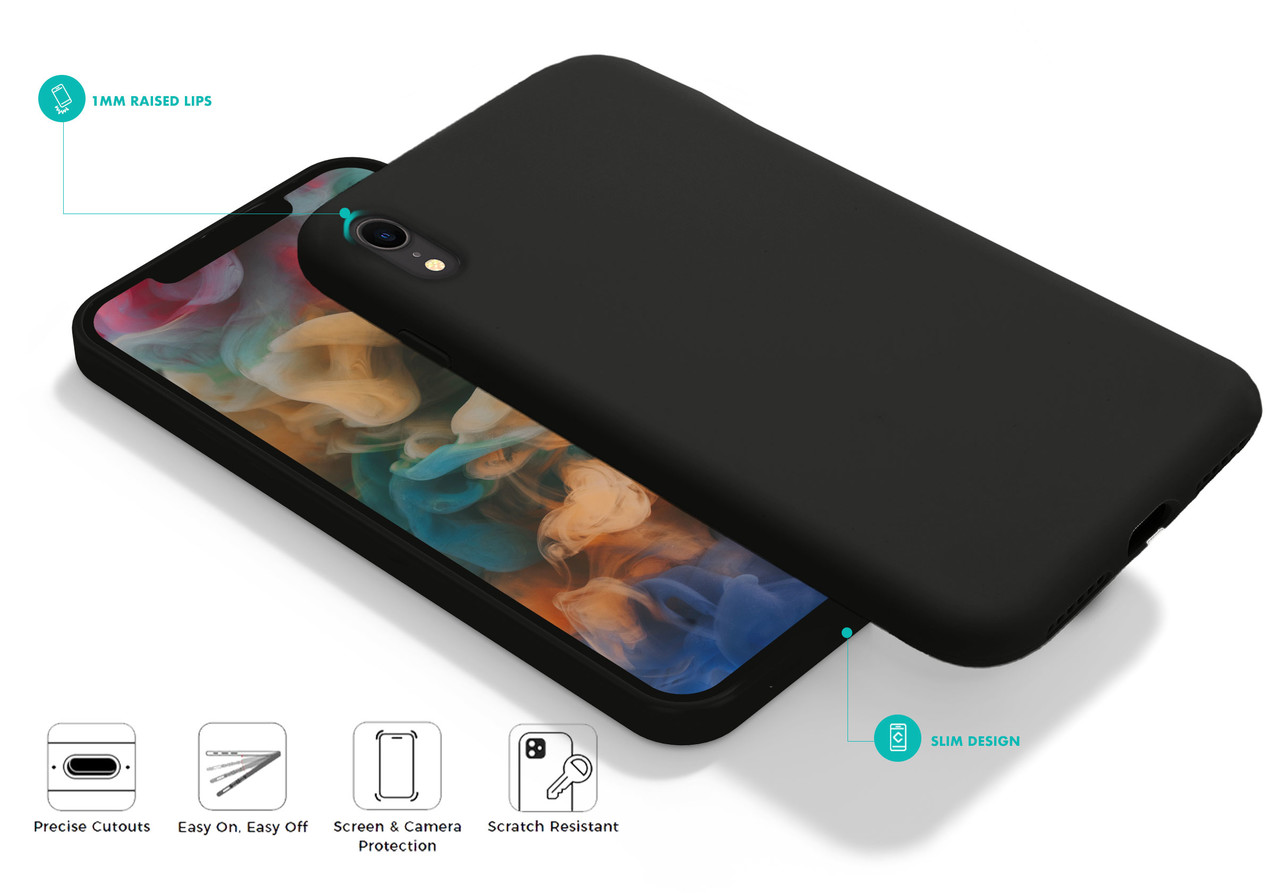 Coverzs Coverzs Luxus Liquid Silikon Case iPhone Xr (Schwarz) Coverzs Coverzs Luxus Liquid Silikon Case iPhone Xr (Schwarz)
