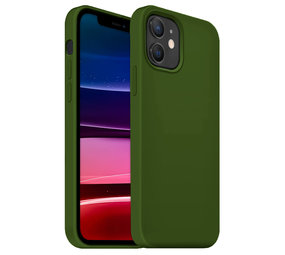 Coverzs Luxus Liquid Silikon Case iPhone 11 (Armeegrün)