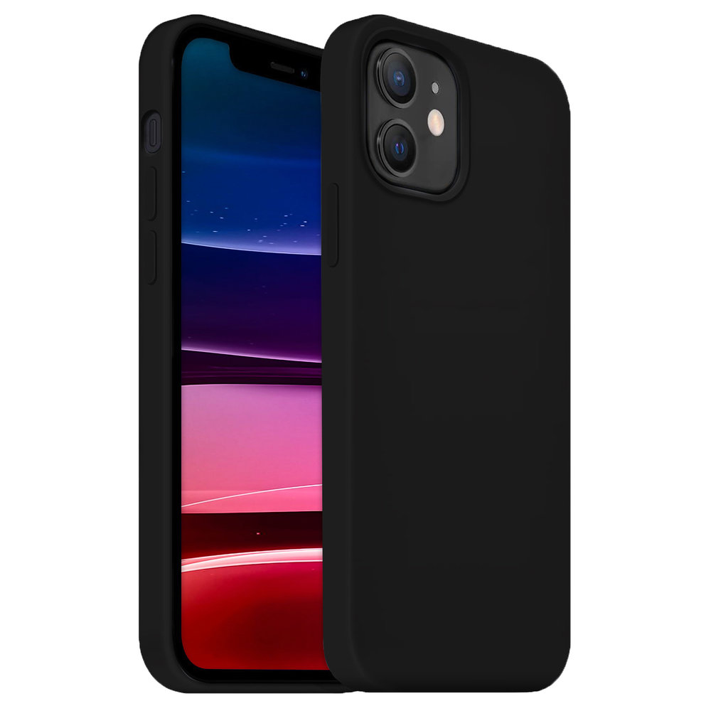 Coverzs Coverzs Luxus Liquid Silikon Case iPhone 12 (Schwarz) Coverzs Coverzs Luxus Liquid Silikon Case iPhone 12 (Schwarz)