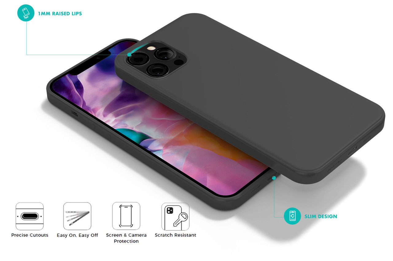 Coverzs Coverzs Luxus Liquid Silikon Case iPhone 12 Pro (Dunkelgrau) Coverzs Coverzs Luxus Liquid Silikon Case iPhone 12 Pro (Dunkelgrau)