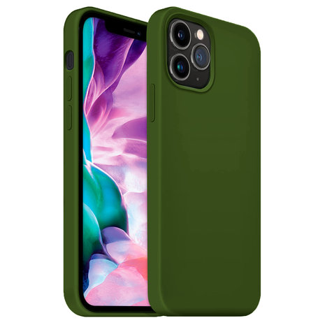 Coverzs Coverzs Luxus Liquid Silikon Case iPhone 12 Pro Max (Armeegrün) Coverzs Coverzs Luxus Liquid Silikon Case iPhone 12 Pro Max (Armeegrün)