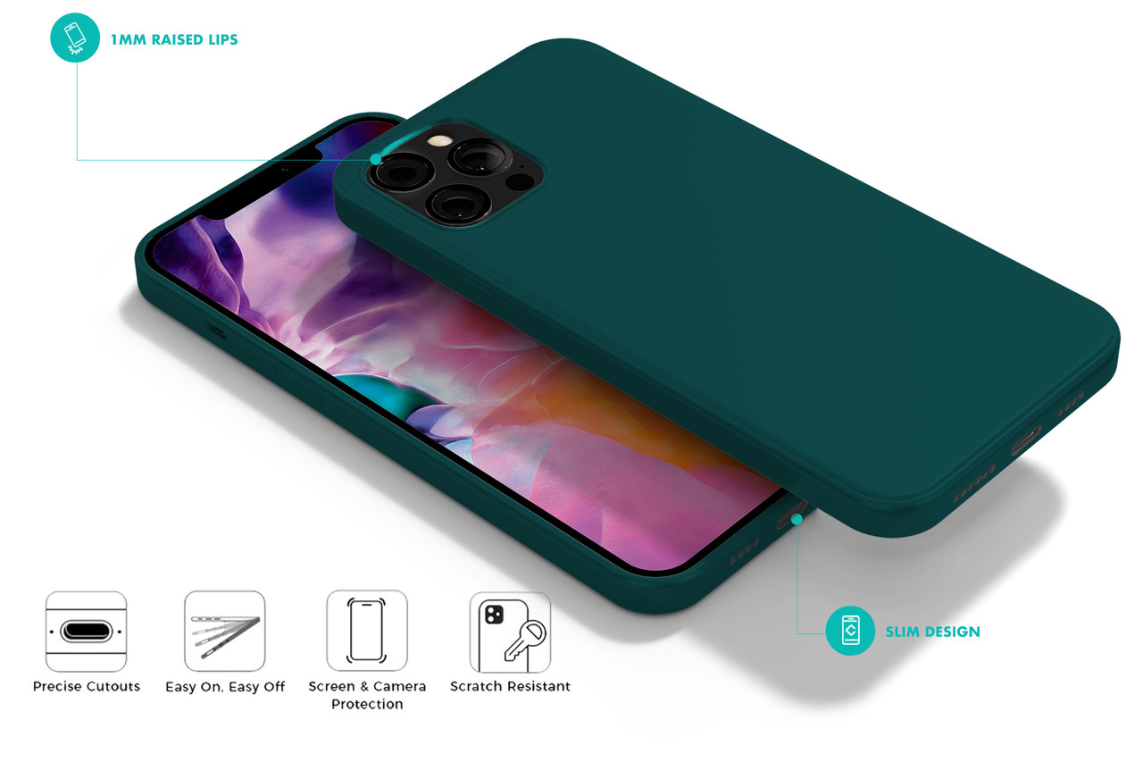 Coverzs Coverzs Luxus Liquid Silikon Case iPhone 12 Pro Max (Dunkelgrün) Coverzs Coverzs Luxus Liquid Silikon Case iPhone 12 Pro Max (Dunkelgrün)