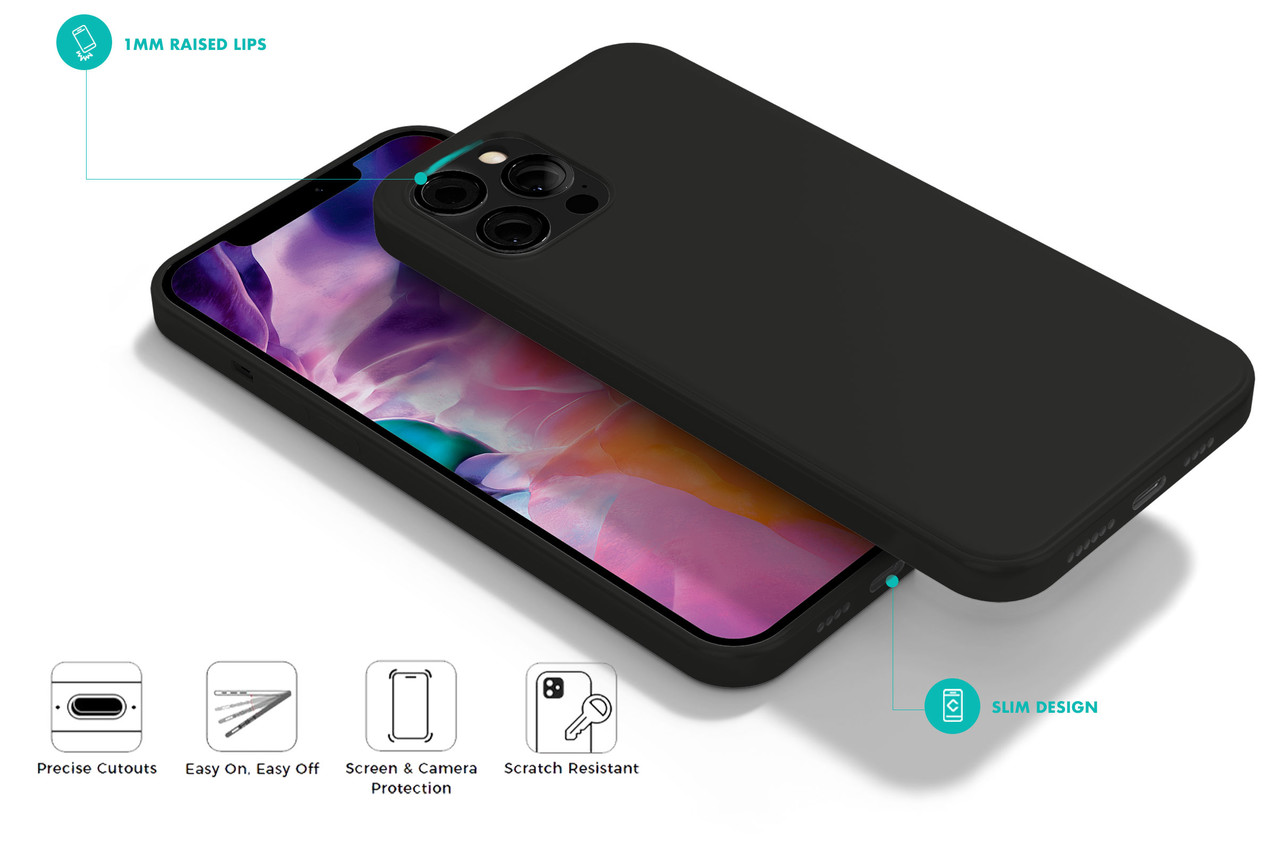 Coverzs Coverzs Luxus Liquid Silikon Case iPhone 12 Pro Max (Schwarz) Coverzs Coverzs Luxus Liquid Silikon Case iPhone 12 Pro Max (Schwarz)