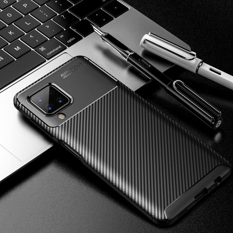 ShieldCase® Shieldcase Samsung Galaxy A12 Carbon Hülle (Schwarz) ShieldCase® Shieldcase Samsung Galaxy A12 Carbon Hülle (Schwarz)