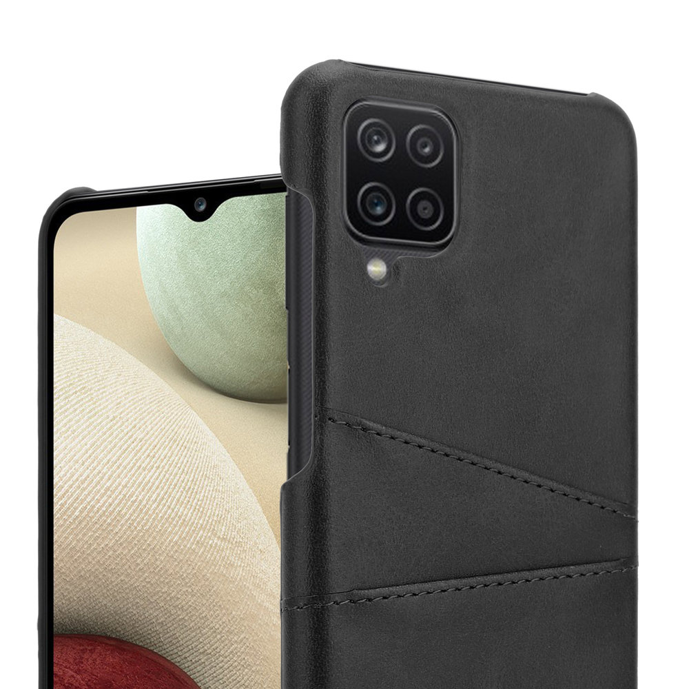 ShieldCase® Shieldcase Vintage Hülle mit Kartenfach Samsung Galaxy A12 (Schwarz)