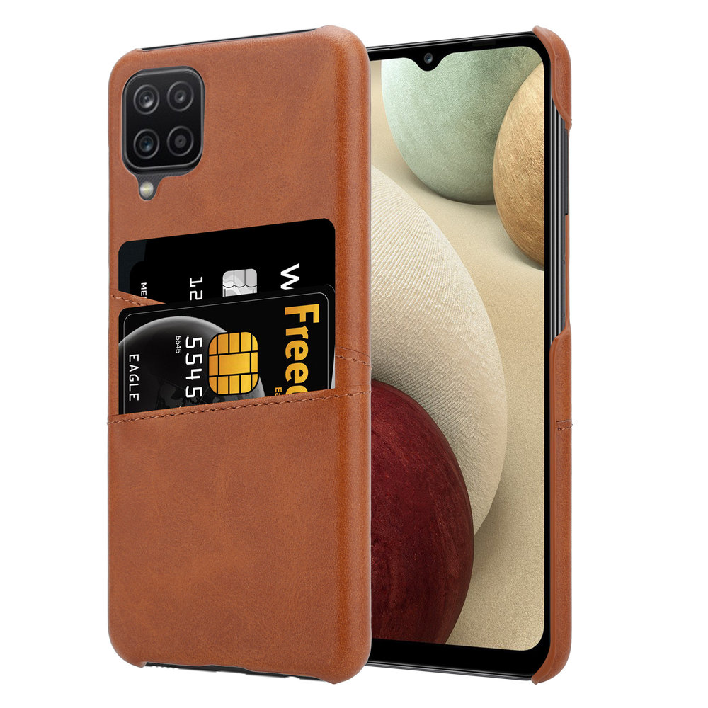 ShieldCase® Shieldcase Vintage Hülle mit Kartenfach Samsung Galaxy A12 (Braun)
