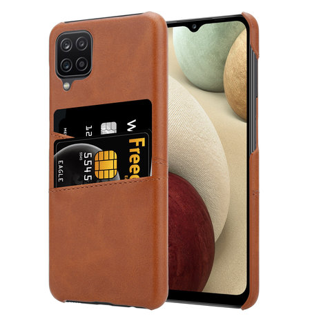 ShieldCase® Shieldcase Vintage Hülle mit Kartenfach Samsung Galaxy A12 (Braun)