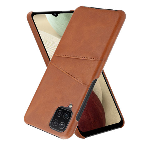 ShieldCase® Shieldcase Vintage Hülle mit Kartenfach Samsung Galaxy A12 (Braun)