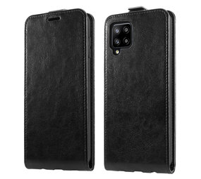 ShieldCase® Samsung Galaxy A42 5G Flip-Case (Schwarzes Leder)