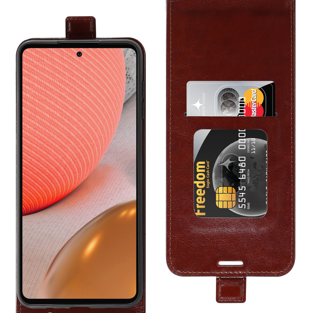 ShieldCase® Shieldcase Samsung Galaxy A72 Flip Case (Braunes Leder) ShieldCase® Shieldcase Samsung Galaxy A72 Flip Case (Braunes Leder)