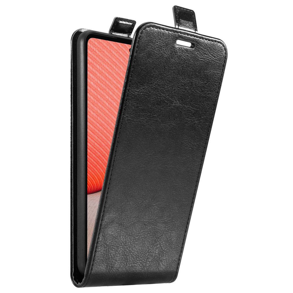 ShieldCase® Shieldcase Samsung Galaxy A72 Flip Case (Schwarzes Leder) ShieldCase® Shieldcase Samsung Galaxy A72 Flip Case (Schwarzes Leder)