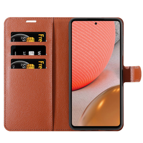 ShieldCase® Shieldcase Samsung Galaxy A72 Portemonnaie Bookcase (Braun)