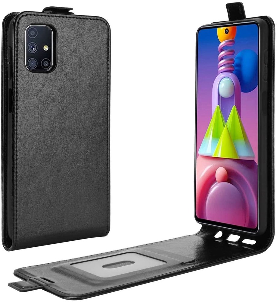 ShieldCase® Shieldcase Samsung Galaxy M51 Flip-Case (Schwarzes Leder) ShieldCase® Shieldcase Samsung Galaxy M51 Flip-Case (Schwarzes Leder)