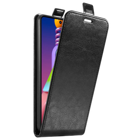 ShieldCase® Shieldcase Samsung Galaxy M51 Flip-Case (Schwarzes Leder) ShieldCase® Shieldcase Samsung Galaxy M51 Flip-Case (Schwarzes Leder)