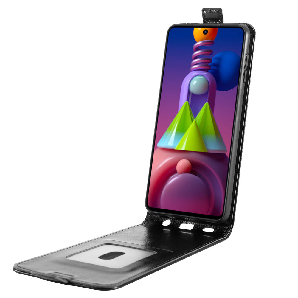 ShieldCase® Shieldcase Samsung Galaxy M51 Flip-Case (Schwarzes Leder) ShieldCase® Shieldcase Samsung Galaxy M51 Flip-Case (Schwarzes Leder)
