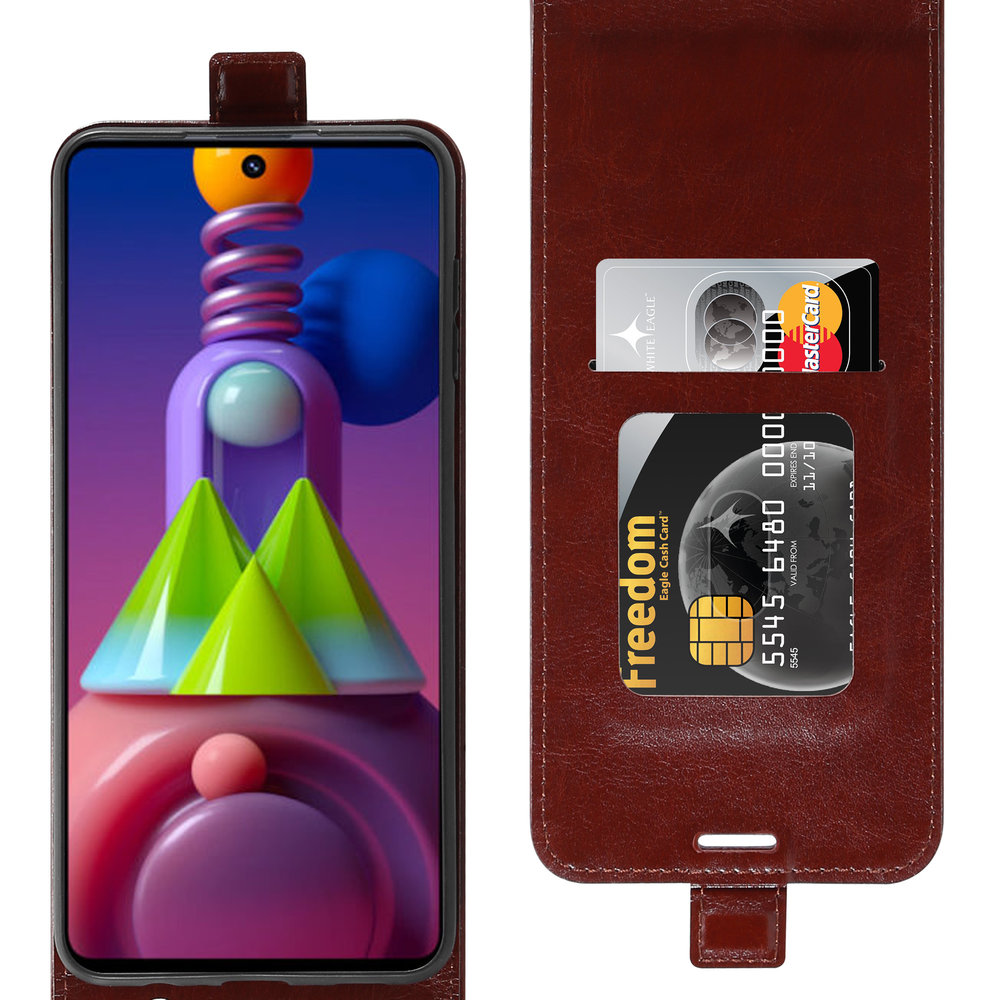 ShieldCase® Shieldcase Samsung Galaxy M51 Flip Case (Braunes Leder) ShieldCase® Shieldcase Samsung Galaxy M51 Flip Case (Braunes Leder)