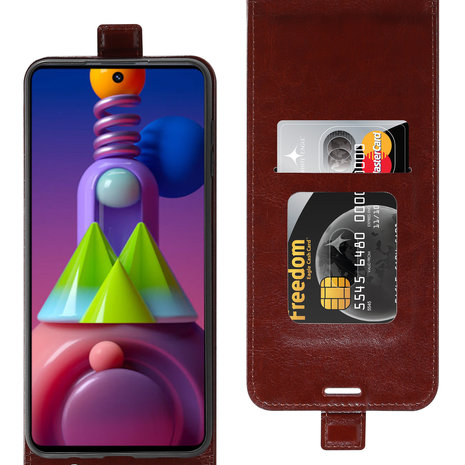 ShieldCase® Shieldcase Samsung Galaxy M51 Flip Case (Braunes Leder) ShieldCase® Shieldcase Samsung Galaxy M51 Flip Case (Braunes Leder)