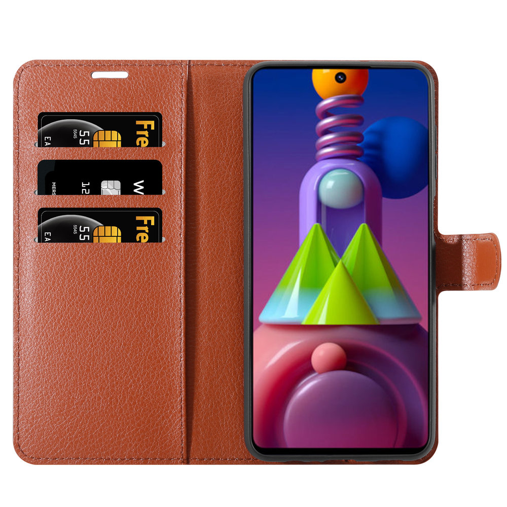ShieldCase® Shieldcase Samsung Galaxy M51 Portemonnaie Bookcase (Braun) ShieldCase® Shieldcase Samsung Galaxy M51 Portemonnaie Bookcase (Braun)