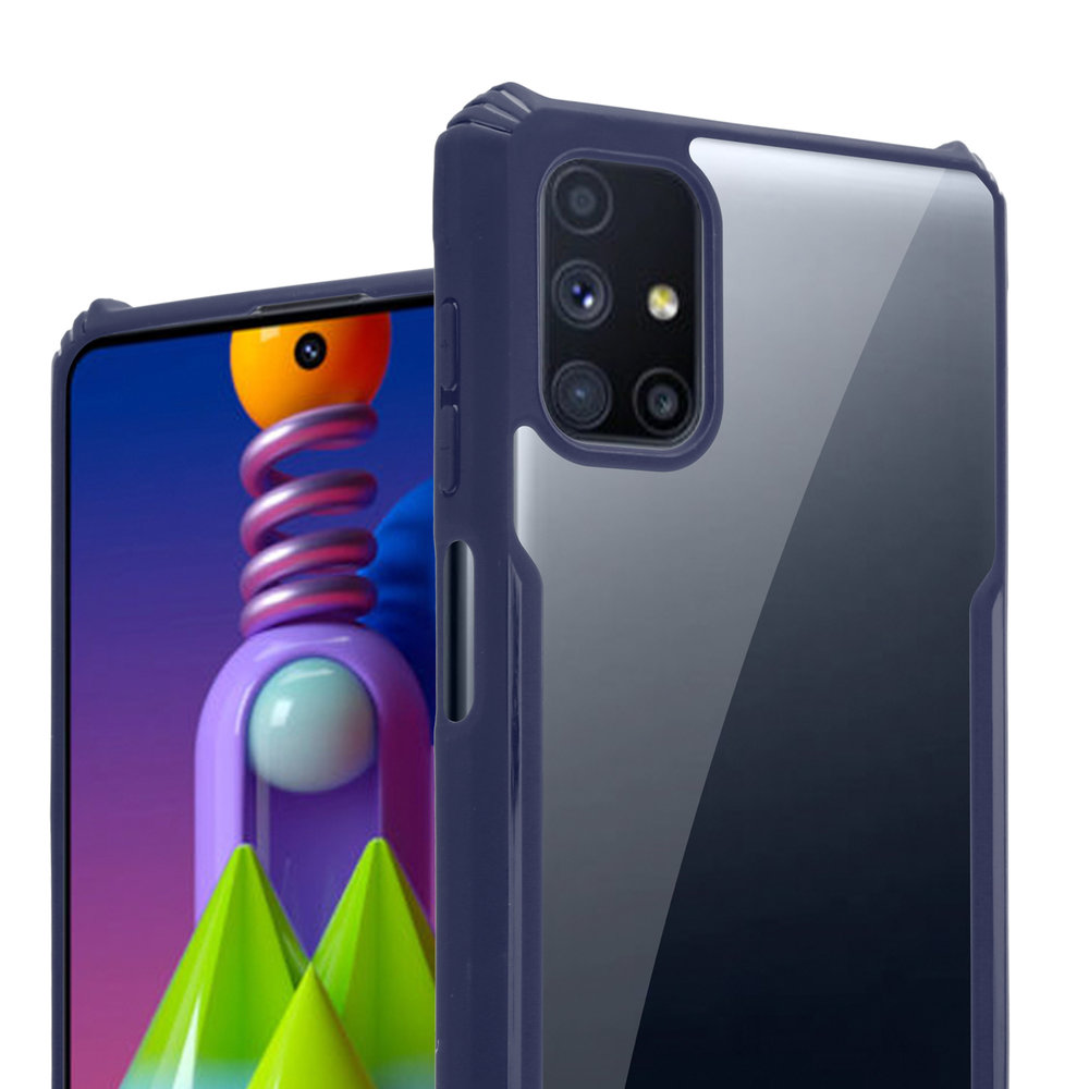 ShieldCase® Shieldcase Samsung Galaxy M51 Shock Case mit farbigen Bumpern (Blau) ShieldCase® Shieldcase Samsung Galaxy M51 Shock Case mit farbigen Bumpern (Blau)