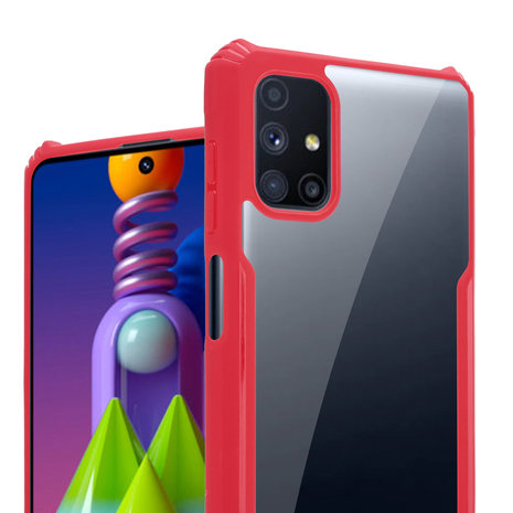 ShieldCase® Shieldcase Samsung Galaxy M51 Shock Case mit farbigen Bumpern (Rot) ShieldCase® Shieldcase Samsung Galaxy M51 Shock Case mit farbigen Bumpern (Rot)