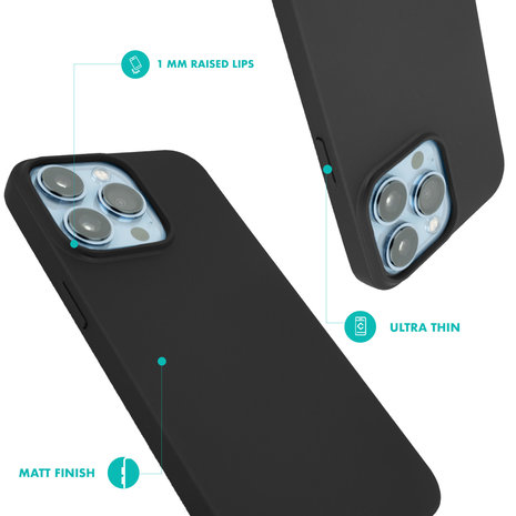 ShieldCase® ShieldCase Ultradünne Hülle iPhone 13 Pro Max (Schwarz)