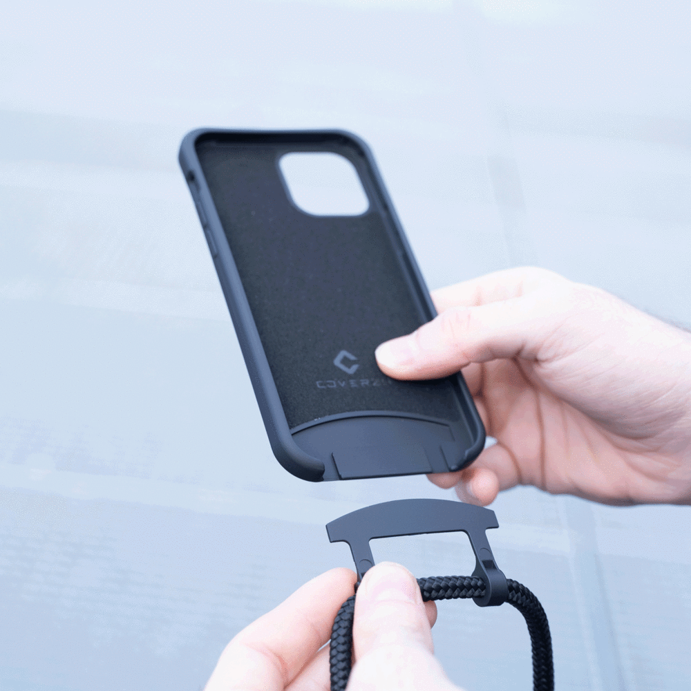 Coverzs Coverzs Silikonhülle mit Band iPhone X / Xs (Hellgrün) Coverzs Coverzs Silikonhülle mit Band iPhone X / Xs (Hellgrün)