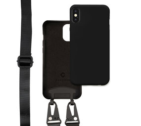 Coverzs Silikonhülle mit dicker Band iPhone X/Xs (Schwarz) Coverzs Silikonhülle mit dicker Band iPhone X/Xs (Schwarz)