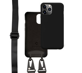 Coverzs Silikonhülle mit dicker Band iPhone 12 Pro Max (Schwarz)